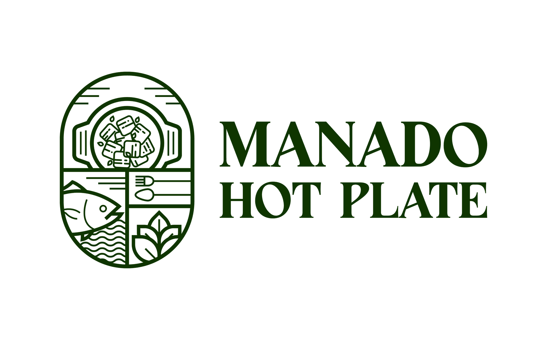 Manado Hot Plate logo, horizontal version